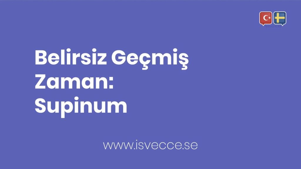 Belirsiz Gecmis Zaman Supinum 1