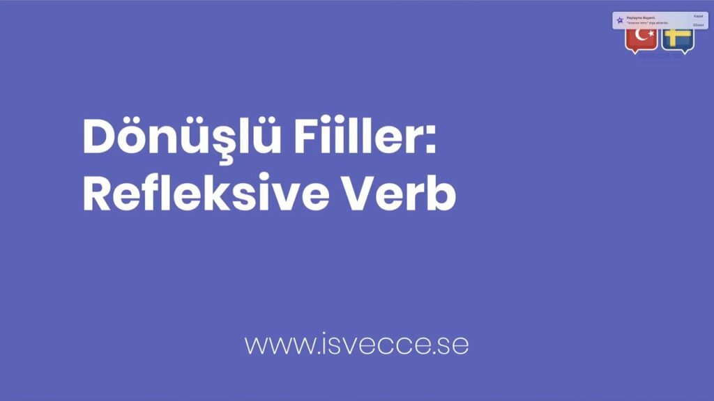 Donuslu Fiiller Refleksive Verb