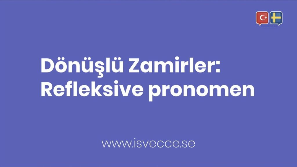 Donuslu iyelik zamiri Refleksiv possessivpronomen