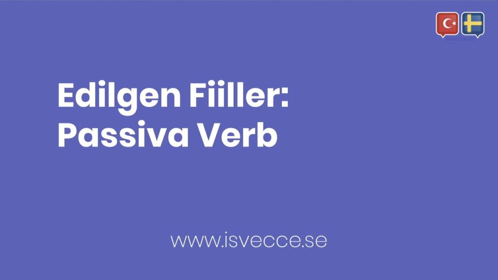 Edilgen Fiiller Passiva Verb