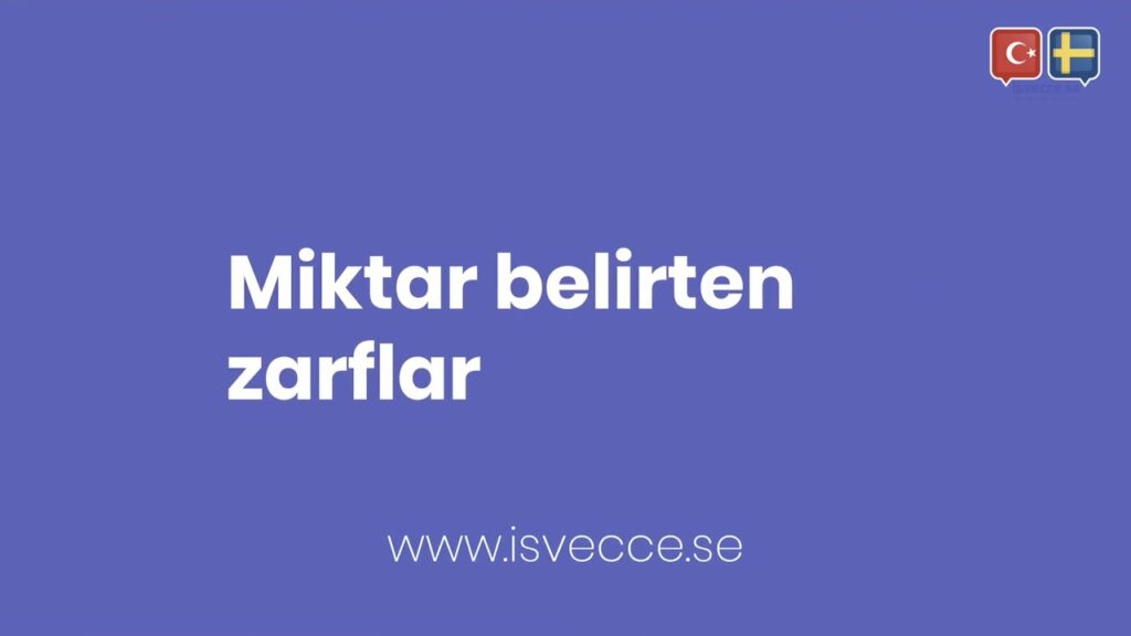 Miktar belirten zarflar